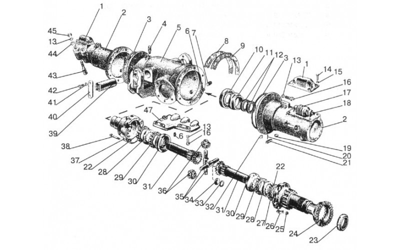 МОСТ ПЕРЕДНИЙ ВЕДУЩИЙ В СБОРЕ (МТЗ-82)